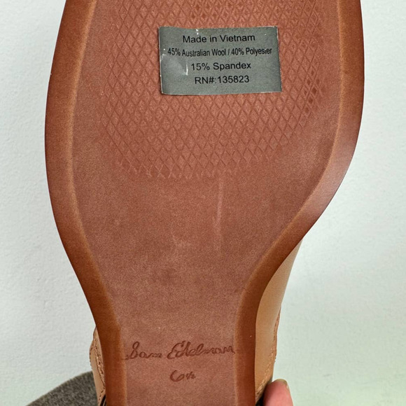 Sam Edelman Marci Sock Bootie In Lt Cuoio Brown Leather Size 6.5 - Picture 8 of 9